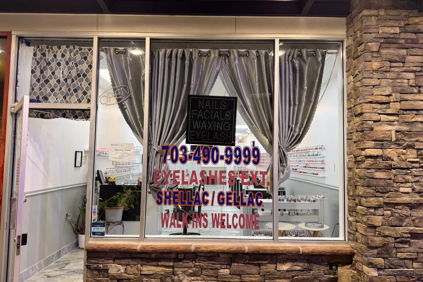 Inside Matrix Nails salon